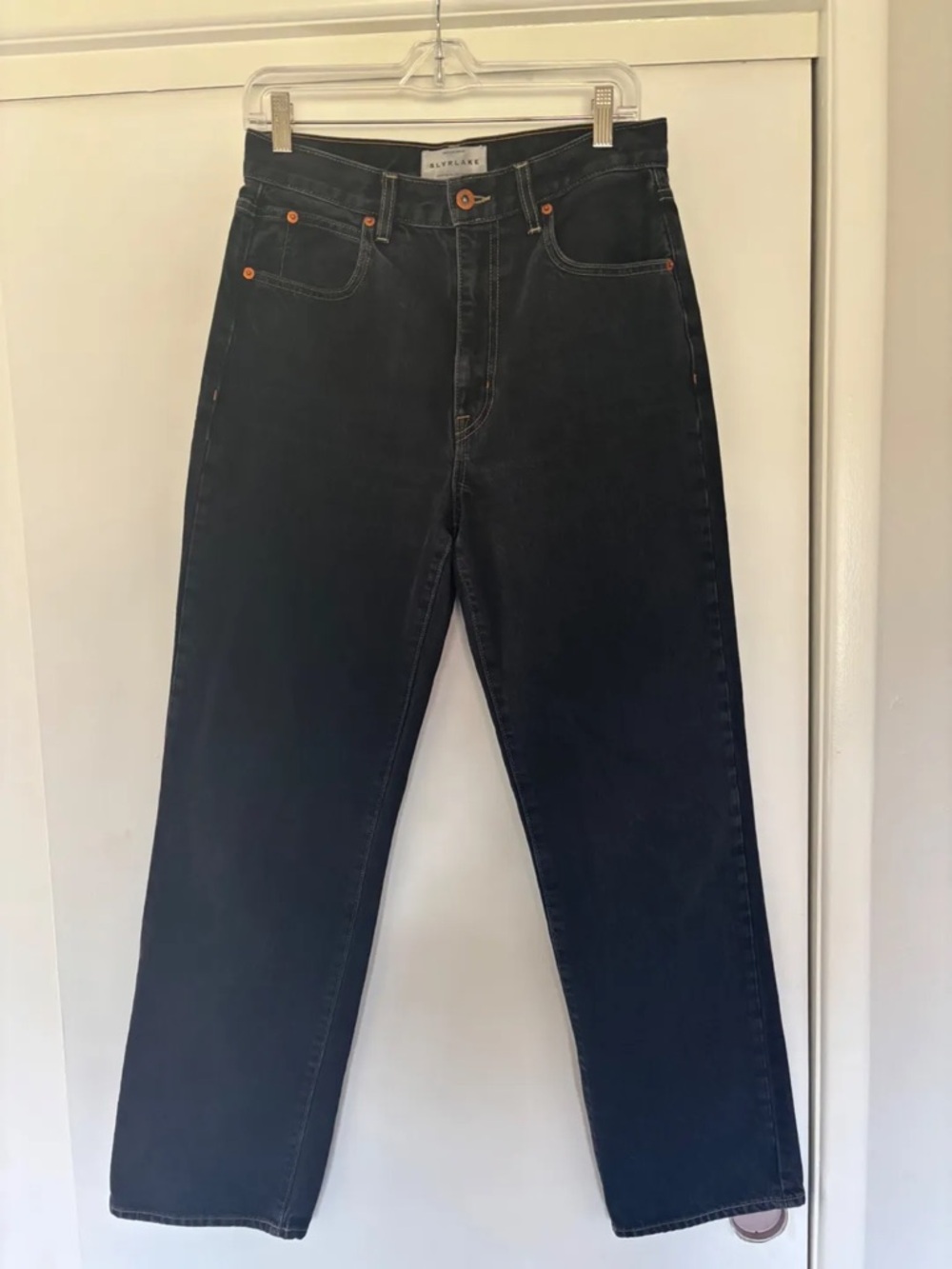 SLVRLAKE Black Straight-Leg Jeans - Picture 2 of 3
